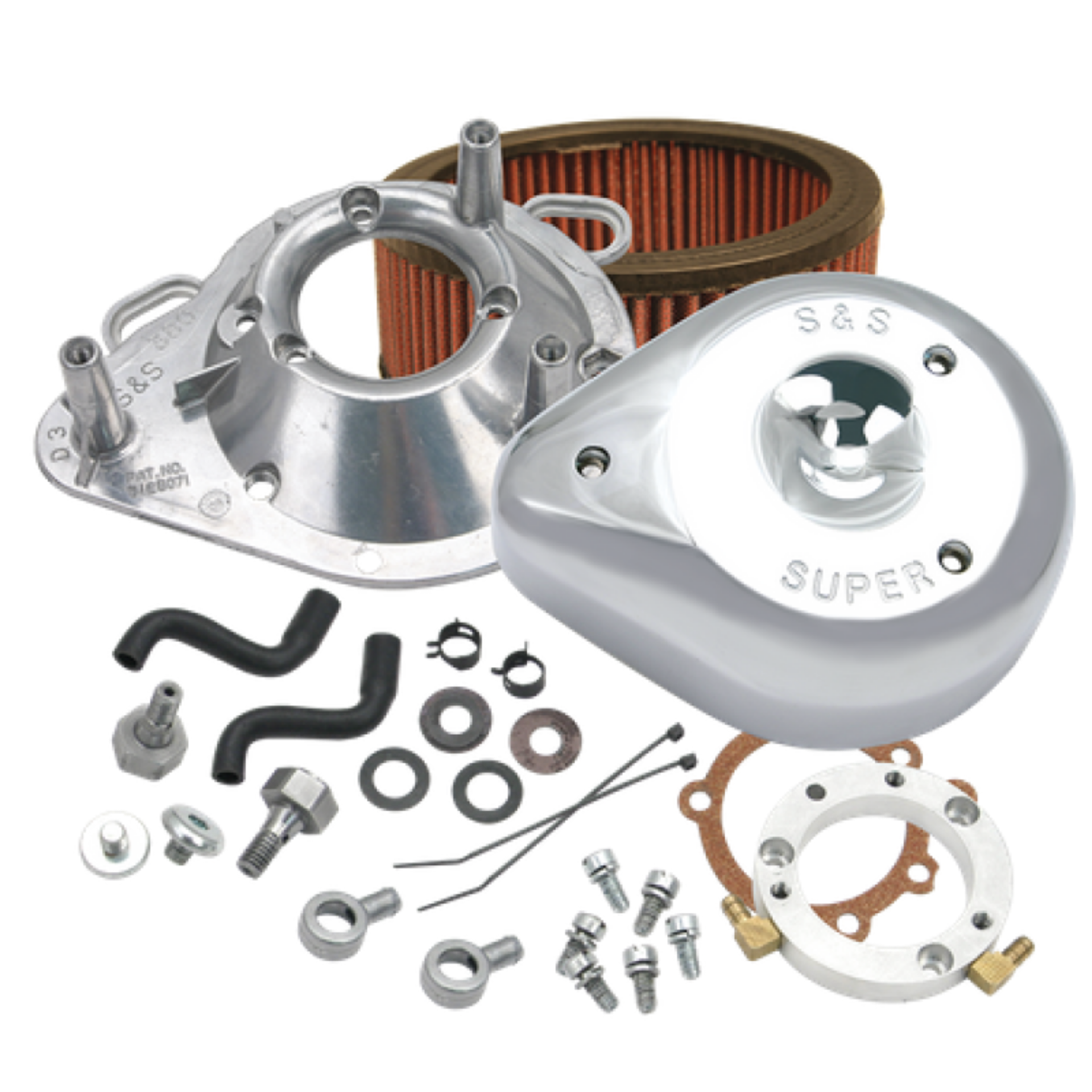 Picture of S&S Cycle 93-06 BT w- Stock CV Carburetors Teardrop Air Cleaner Kit