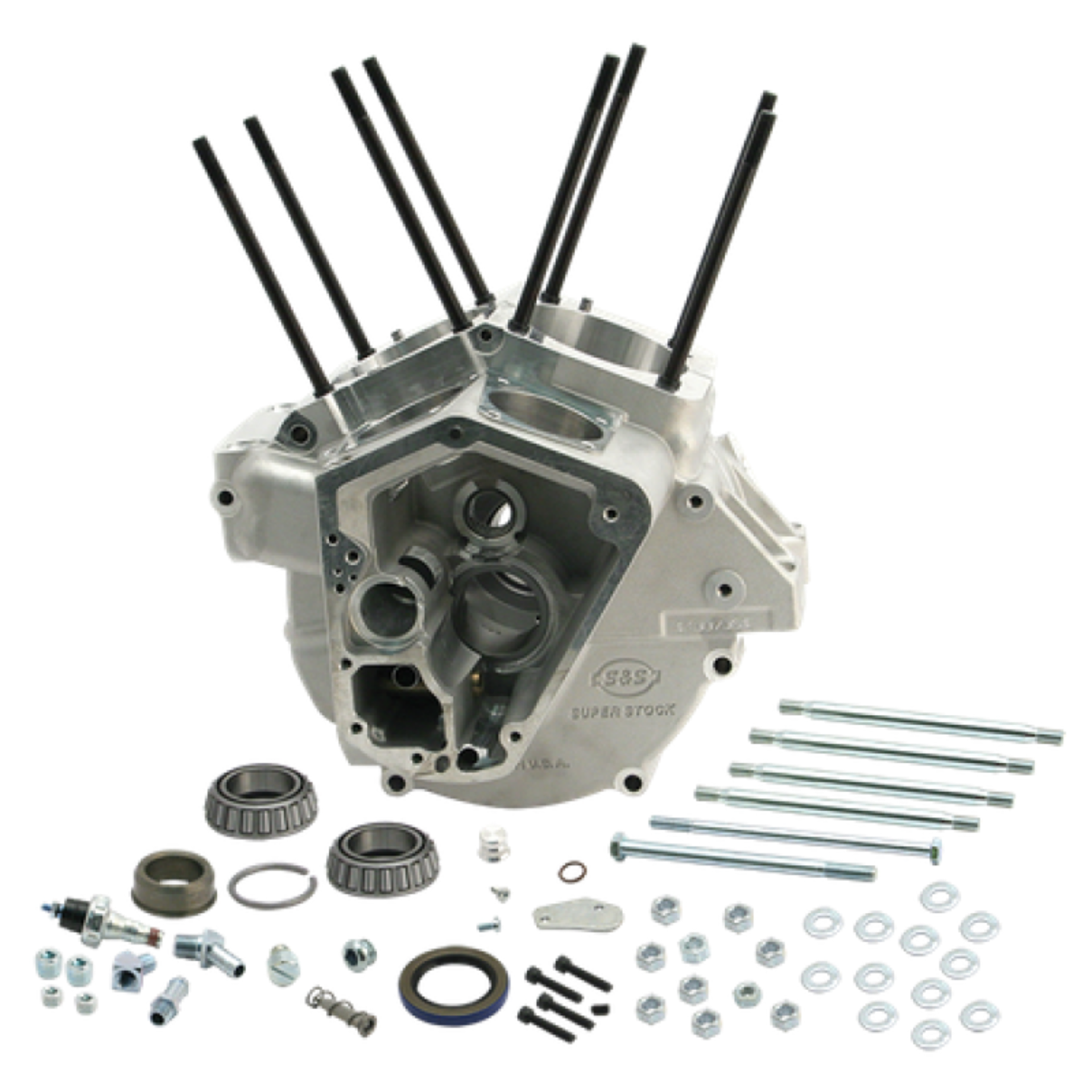 Picture of S&S Cycle 92-99 BT w- Stock Bore Super Stock Alternator Style Crankcase - Natural