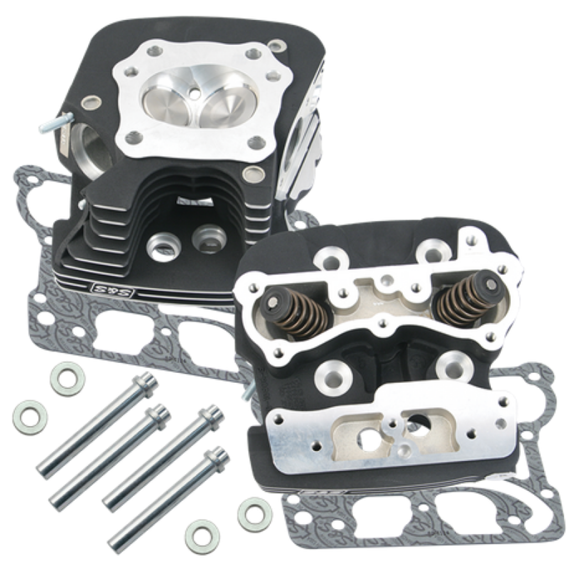 Picture of S&S Cycle 99-05 BT Super Stock 79cc Cylinder Head Kit - Wrinkle Black