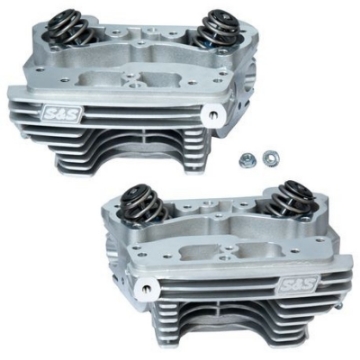 Picture of S&S Cycle 84-99 BT Super Stock Cylinder Heads - Wrinkle Natural Aluminum Finish