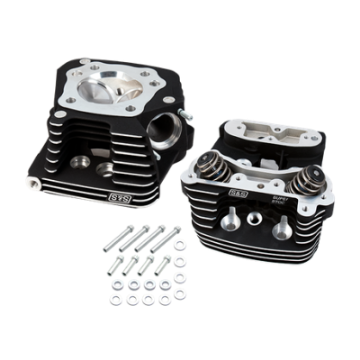 Picture of S&S Cycle 84-99 BT Super Stock Cylinder Head Kit For 3-1-2in and 3-5-8in Bore - Wrinkle Black