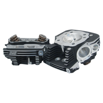 Picture of S&S Cycle 99-13 BT CNC Ported B2 Cylinder Head Kit - Black Wrinkle