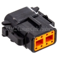 Picture of NAMZ Deutsch DTM 8-Position Black Plug w-8 Stamped Terminals & Wedgelock HD 74118-98BK
