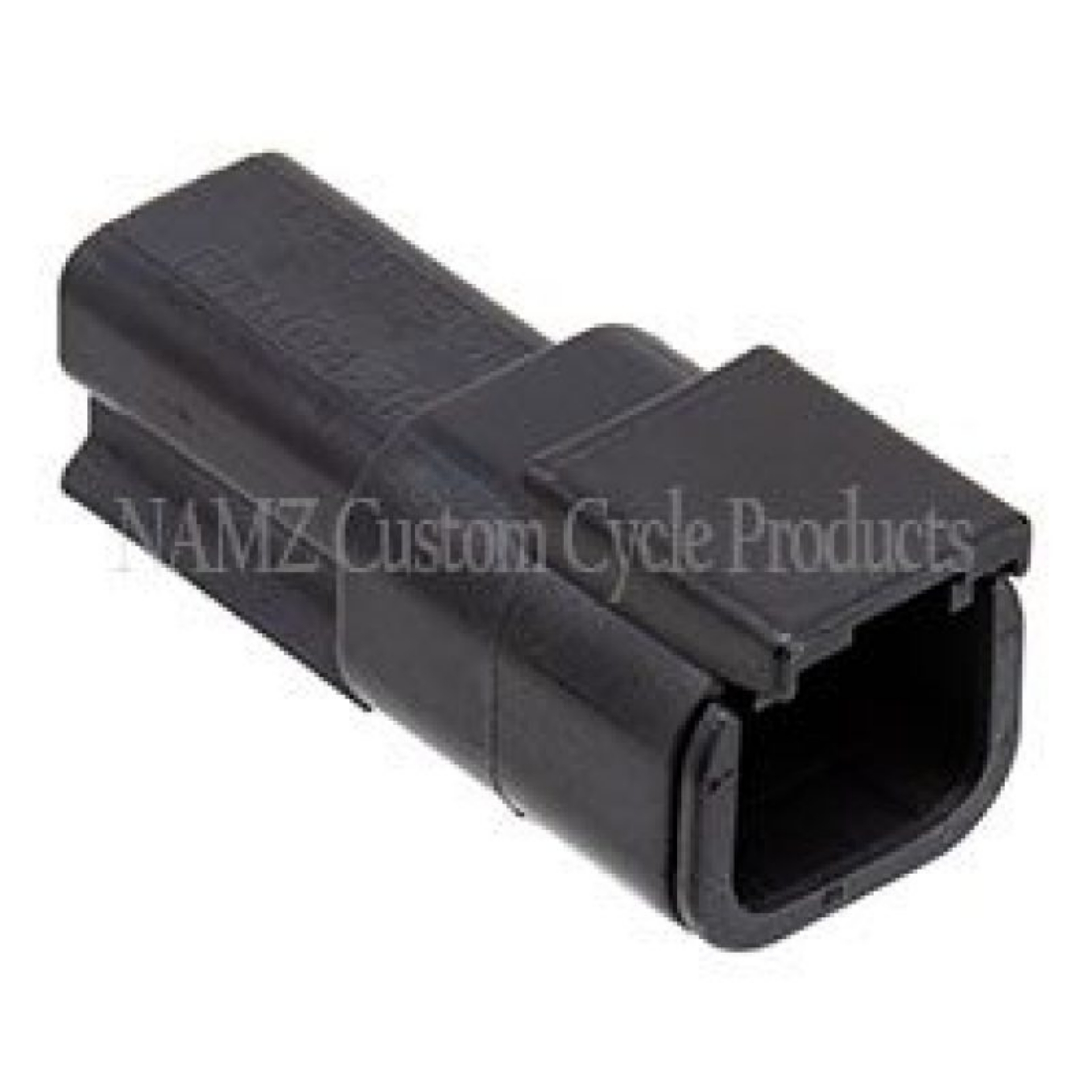 Picture of NAMZ Deutsch DTM 2-Position Receptacle w-2 Stamped Terminals & Wedgelock - Black HD 74102-98BK