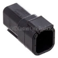 Picture of NAMZ Deutsch DTM 6-Position Receptacle w-6 Stamped Terminals & Wedgelock - Black HD 74106-98BK