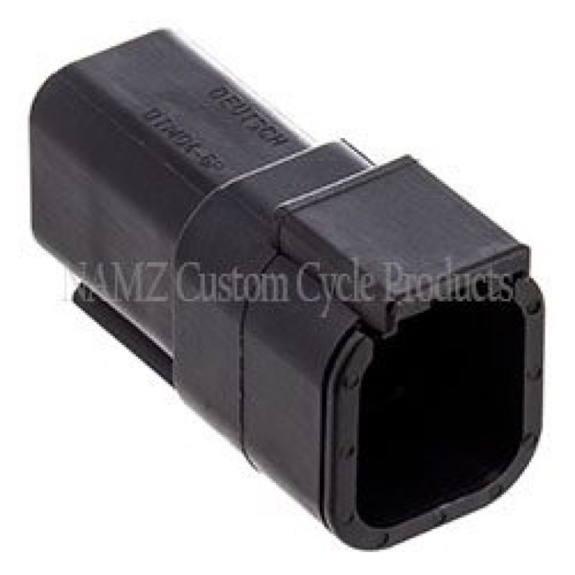 Picture of NAMZ Deutsch DTM 6-Position Receptacle w-6 Stamped Terminals & Wedgelock - Black HD 74106-98BK