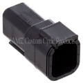 Picture of NAMZ Deutsch DTM 6-Position Receptacle w-6 Stamped Terminals & Wedgelock - Black HD 74106-98BK