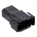 Picture of NAMZ Deutsch DTM 8-Position Receptacle w-8 Stamped Terminals & Wedgelock - Black HD 74108-98BK
