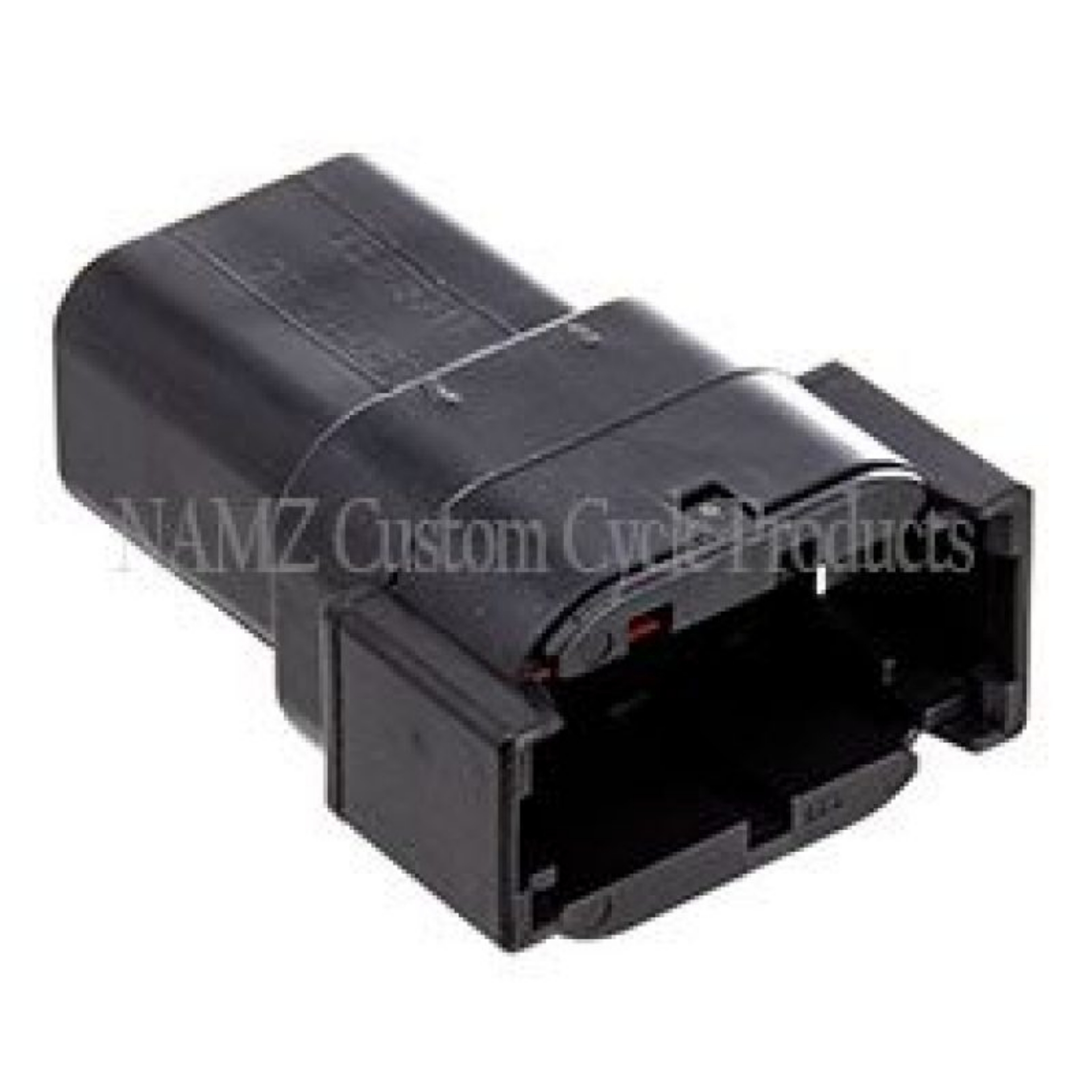 Picture of NAMZ Deutsch DTM 8-Position Receptacle w-8 Stamped Terminals & Wedgelock - Black HD 74108-98BK