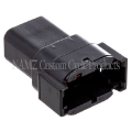 Picture of NAMZ Deutsch DTM 8-Position Receptacle w-8 Stamped Terminals & Wedgelock - Black HD 74108-98BK