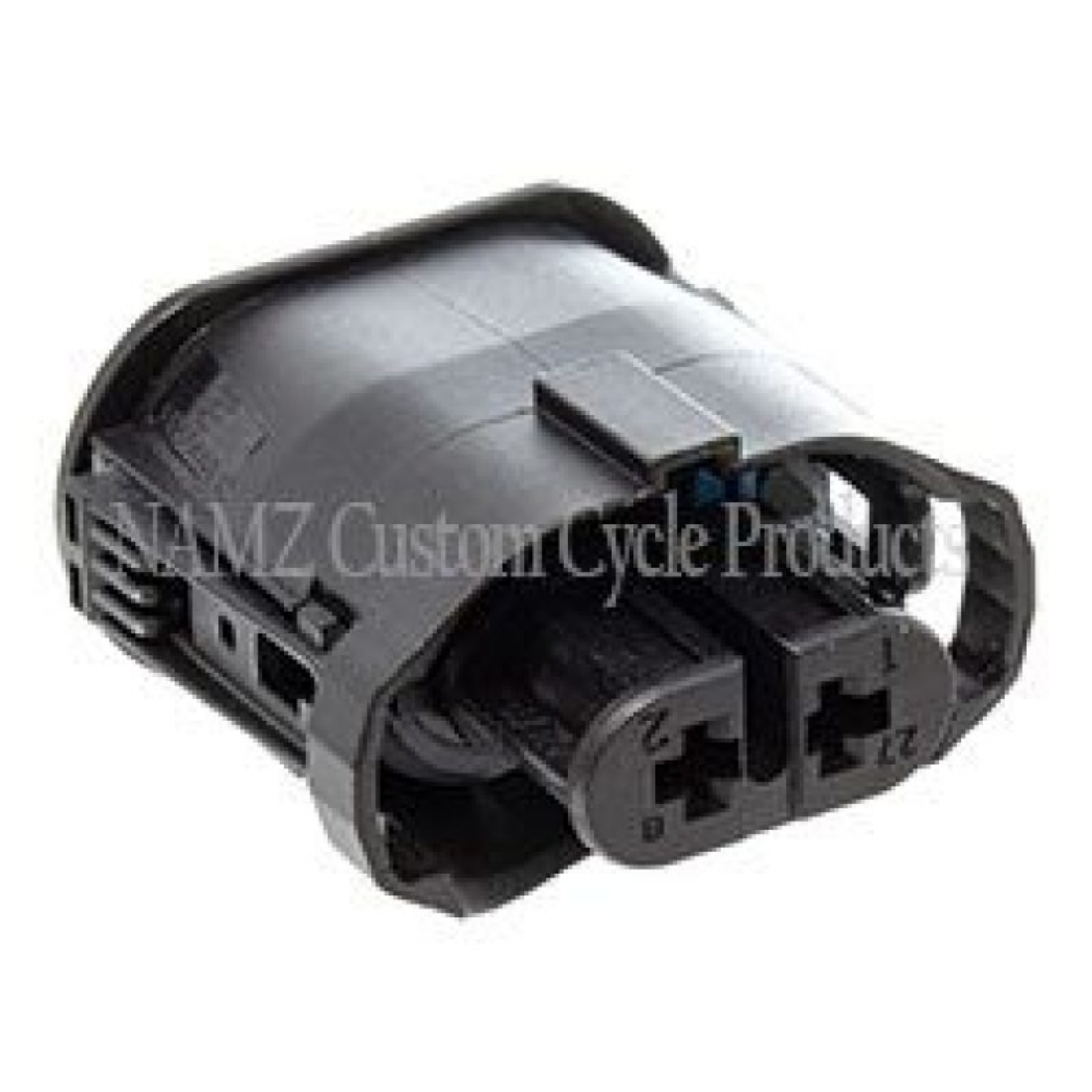 Picture of NAMZ V-Twin VROD Models OEM Headlight Connector w-Wire Seals & Terminals - Black HD 72449-01