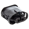 Picture of NAMZ V-Twin VROD Models OEM Headlight Connector w-Wire Seals & Terminals - Black HD 72449-01