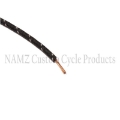 Picture of NAMZ OEM Color Cloth-Braided Wire 25ft- Pack 16g - Black w-White Tracer
