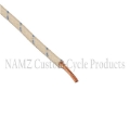 Picture of NAMZ OEM Color Cloth-Braided Wire 25ft- Pack 16g - White w-Blue Tracer