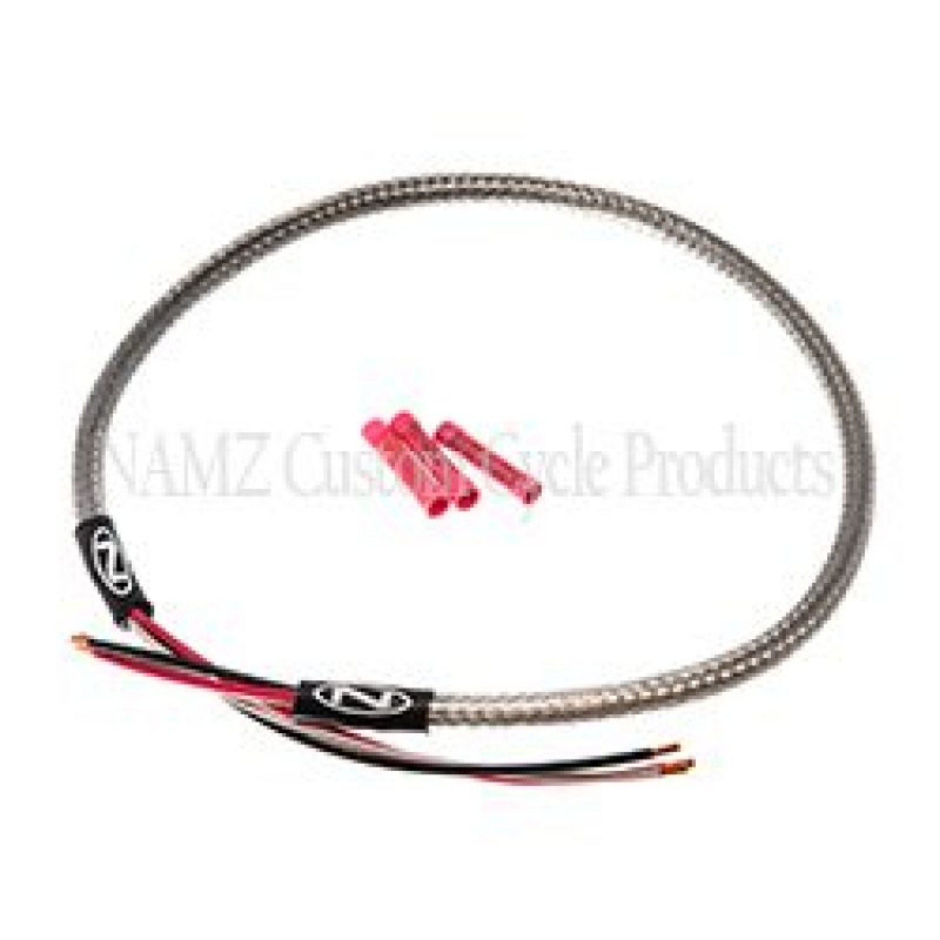 Picture of NAMZ Headlight Harness SS Braided & Clear Coated - Stock Length