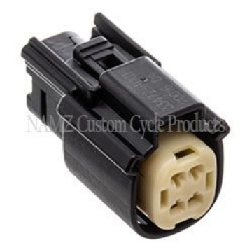 Picture of NAMZ 07-23 V-Twin Molex MX-150 4-Position Female Connector - Black HD 72177-07BK
