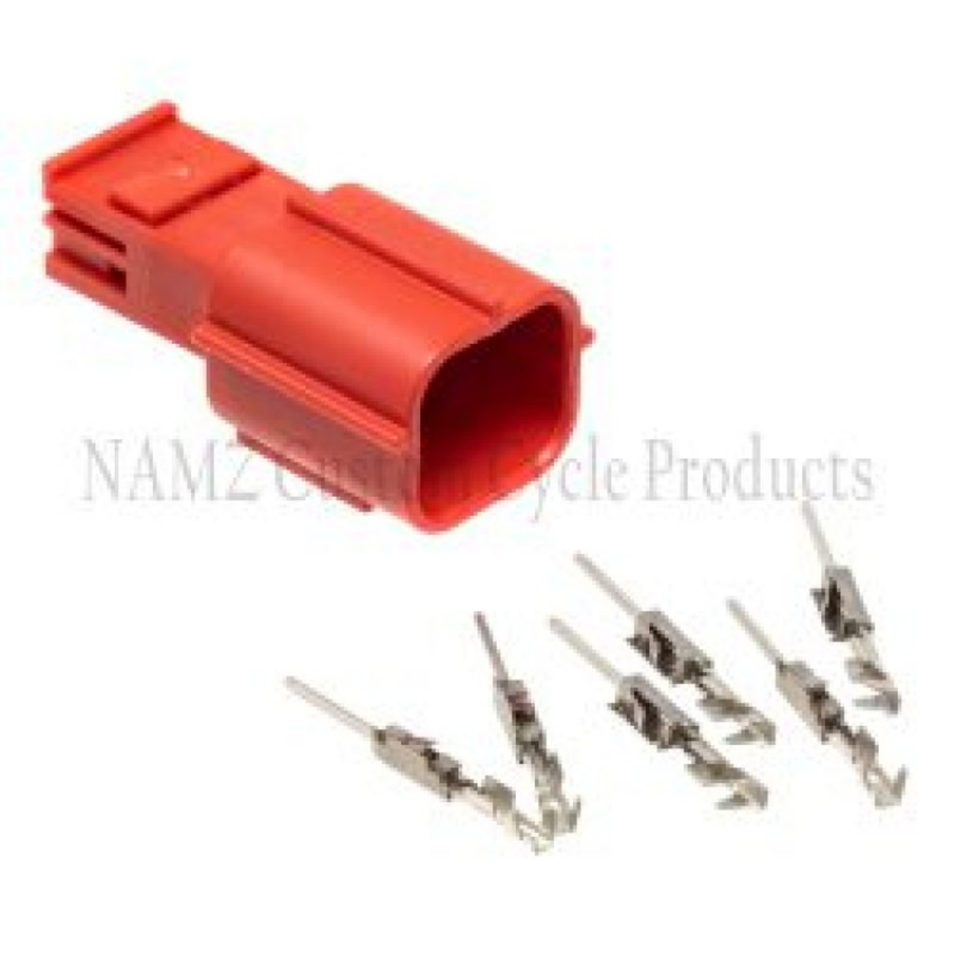 Picture of NAMZ 21-23 HD Mating 6-Position Male Red Connector & Terminal Kit for OBD-II