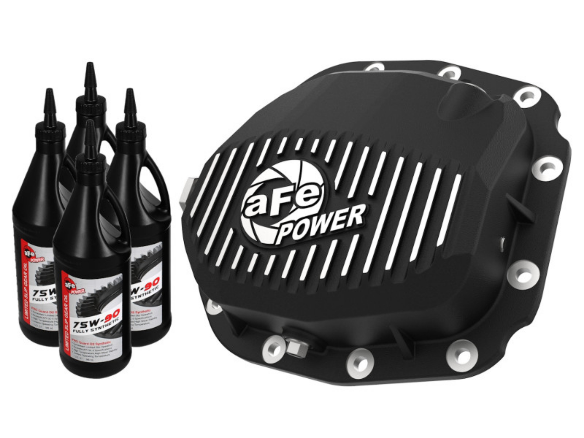 Picture of aFe Rear Differential Cover Black Machined; Pro Series; 15-19 Ford F-150 V6-2-7L t 12-Bolt