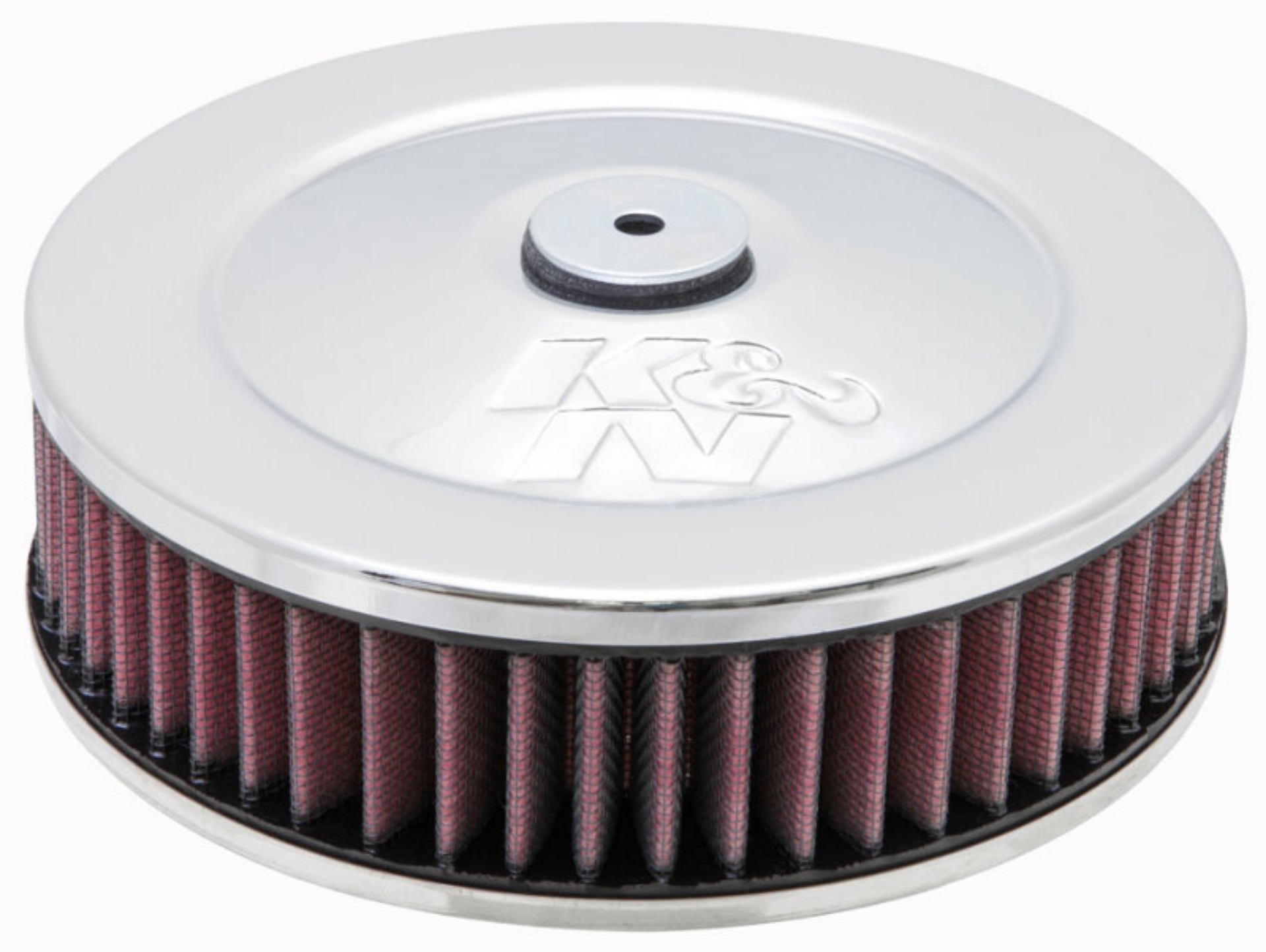 Picture of K&N 2-5-8in Flange 7in Diameter 3in Height Round Air Filter Assembly w- Vent