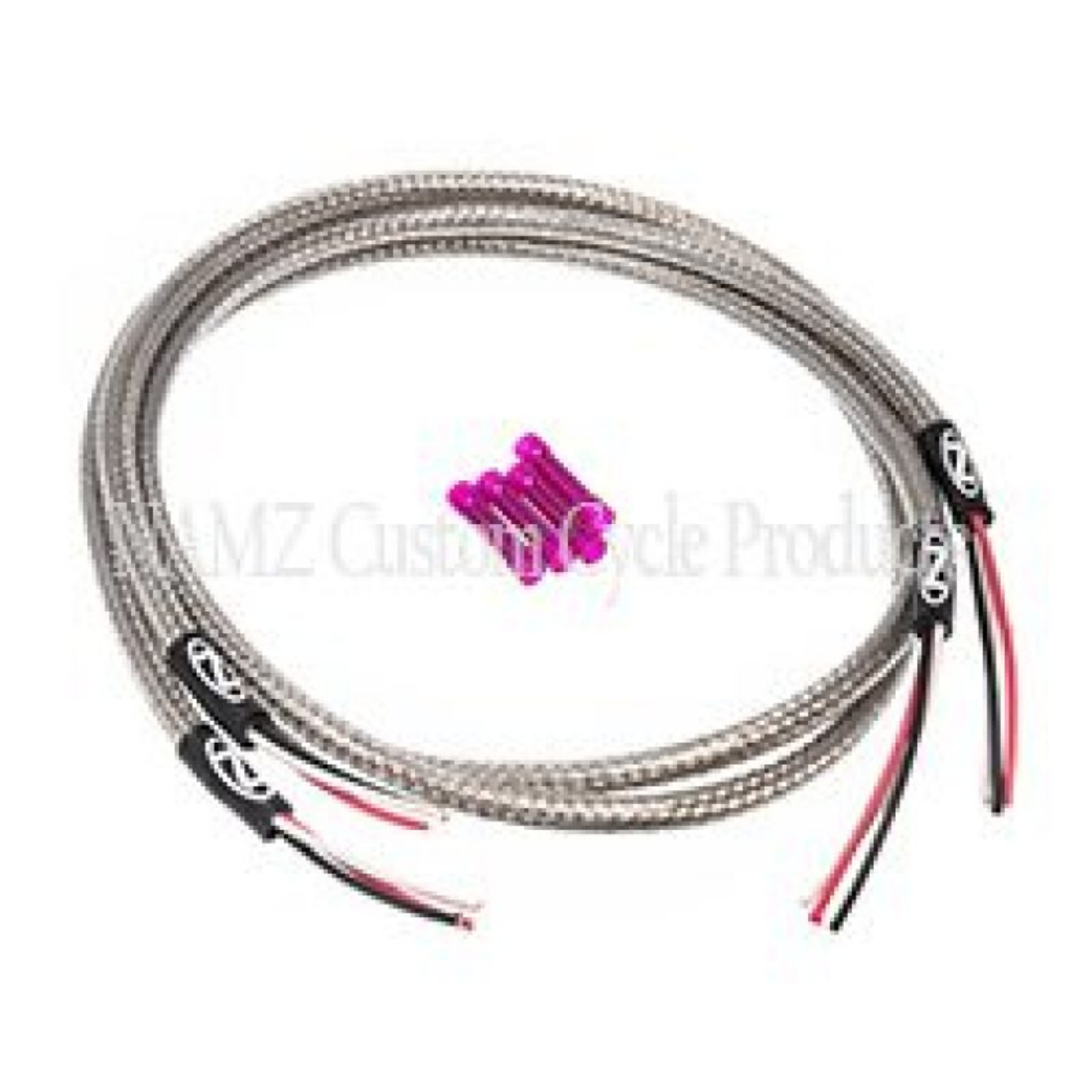 Picture of NAMZ Turn Signal Harness 36in- SS Braided & Clear Coated - For Switch Housing Mounted Signals