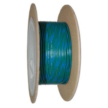 Picture of NAMZ OEM Color Primary Wire 100ft- Spool 20g - Green-Blue Stripe