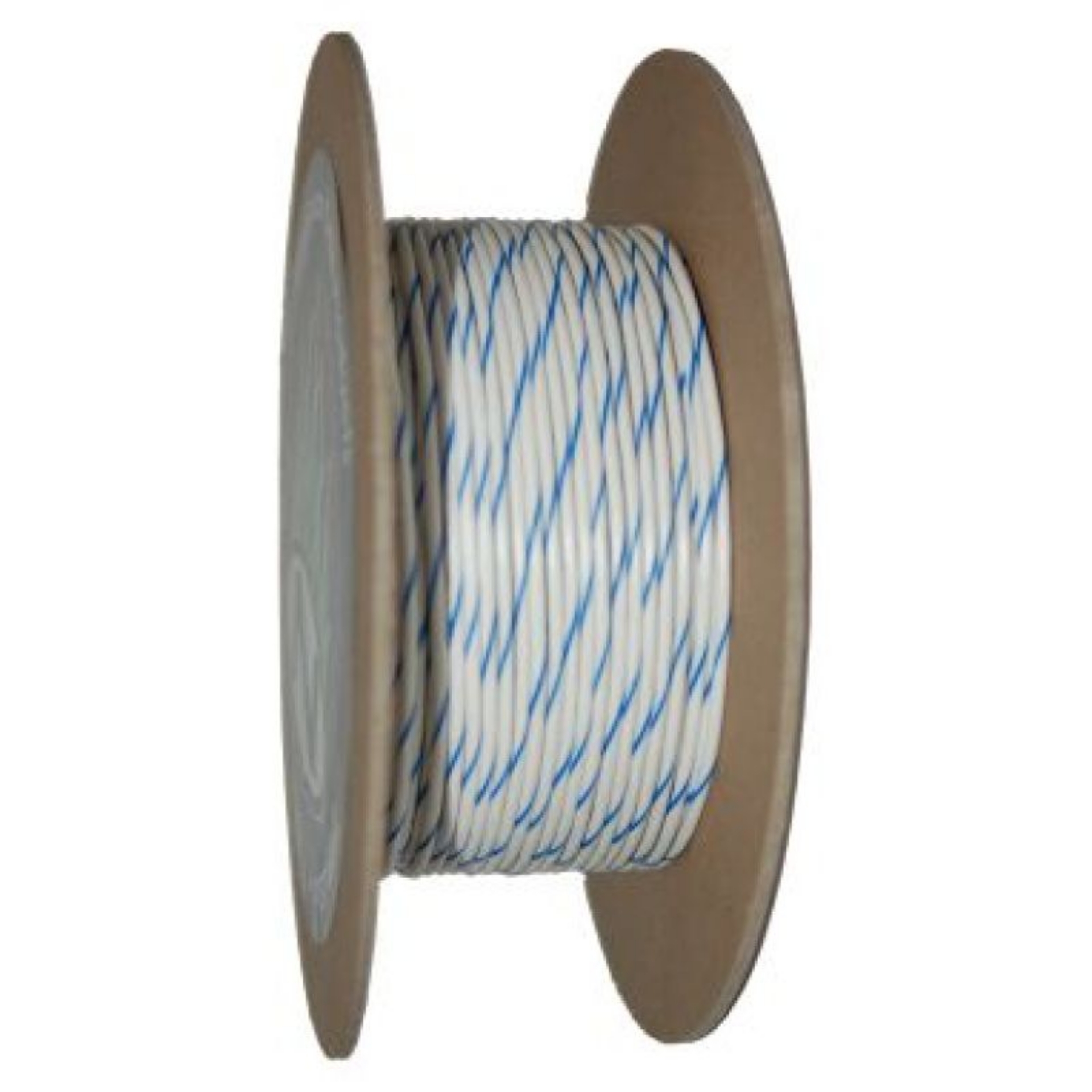 Picture of NAMZ OEM Color Primary Wire 100ft- Spool 20g - White-Blue Stripe