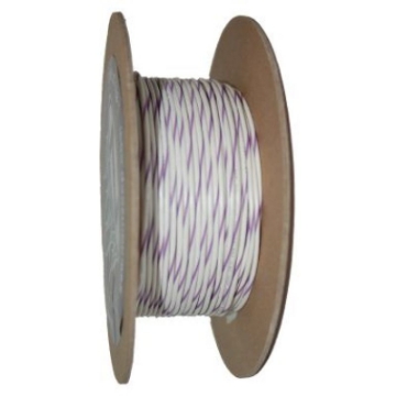 Picture of NAMZ OEM Color Primary Wire 100ft- Spool 20g - White-Violet Stripe