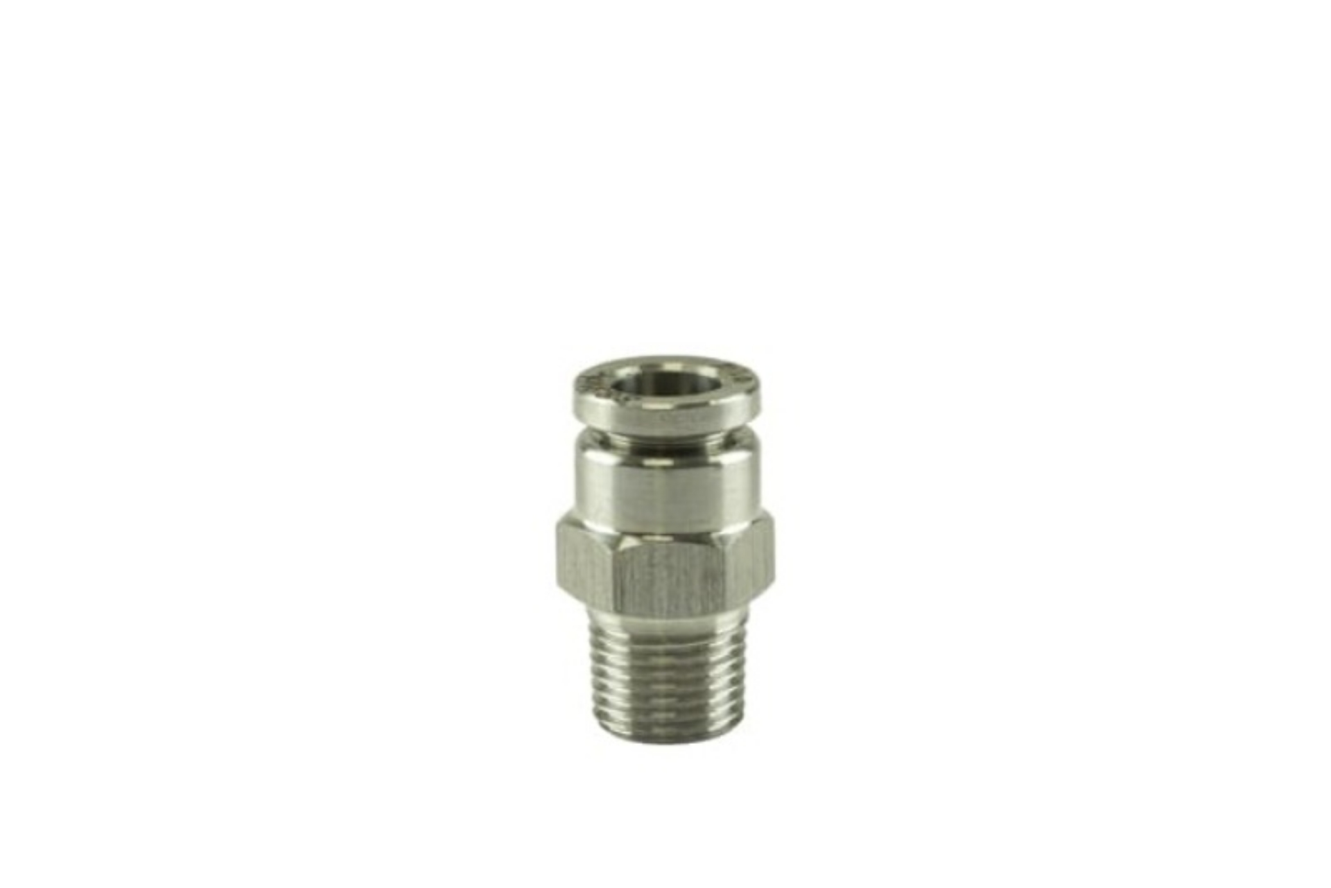 Picture of Turbosmart 1-8in NPT to Straight 1-4in Pushloc Stainless Steel