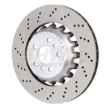 Picture of SHW 2020+ BMW X3 M 3-0L Left Rear Cross-Drilled Lightweight Brake Rotor 34118054827