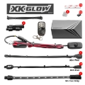 Picture of XK Glow Strips Single Color XKGLOW LED Accent Light Motorcycle Kit Light Blue - 10xPod + 4x8In