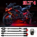 Picture of XK Glow Single Color XKGLOW LED Accent Light Motorcycle Kit Red - 10xPod + 4x8InStrips