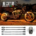 Picture of XK Glow Flex Strips 7 Color LED Accent Light Motorcycle-ATV 6xCompact Pods + 2x10In