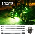 Picture of XK Glow Flex Strips 7 Color LED Accent Light Motorcycle-ATV Kit 10xCompact Pods + 8x10In