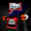 Picture of XK Glow Motorcycle License Plate Frame Light w- Turn Signal - Black