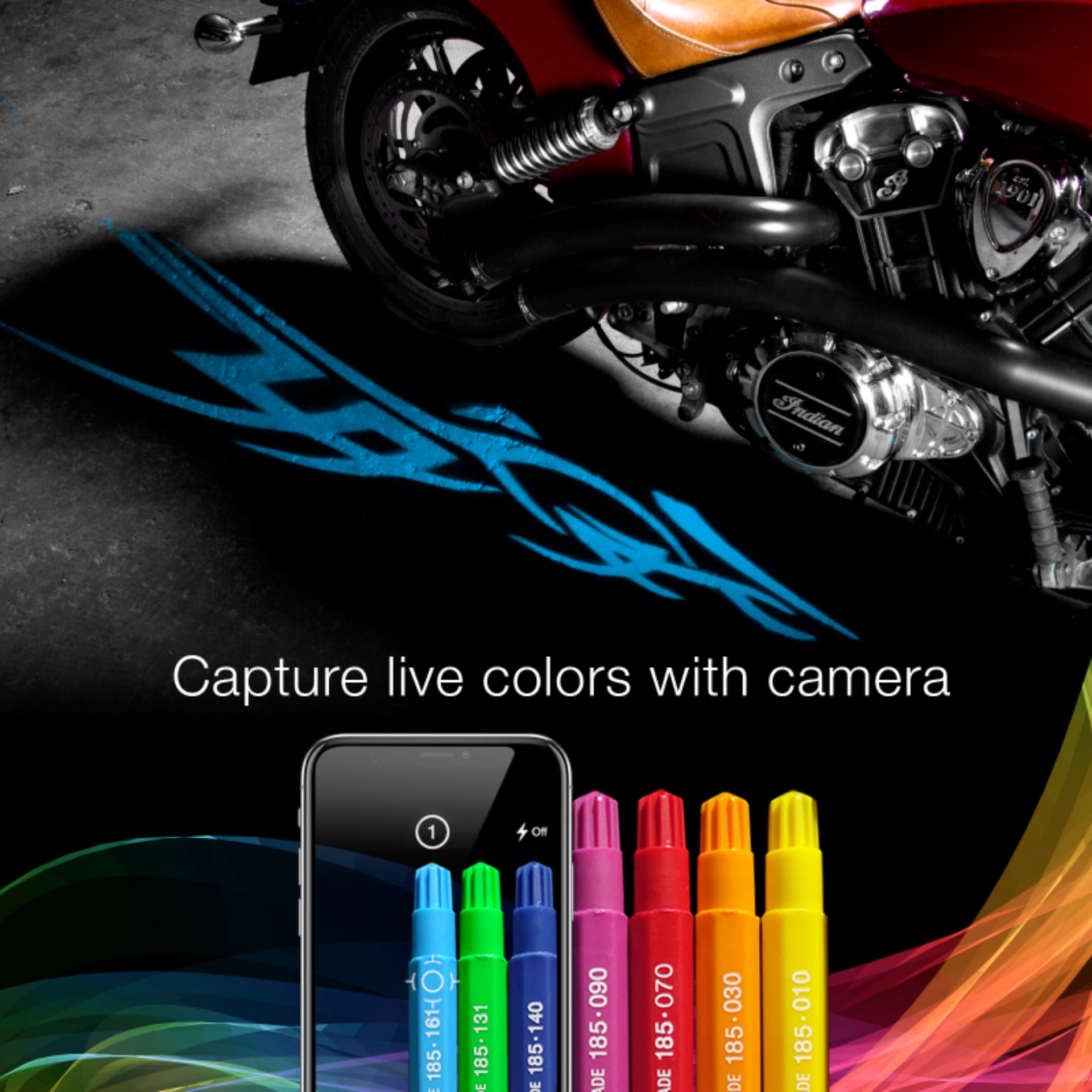 Picture of XK Glow Curb FX Bluetooth XKchrome App Waterproof LED Projector Welcome Light Tatoo Style 4pc