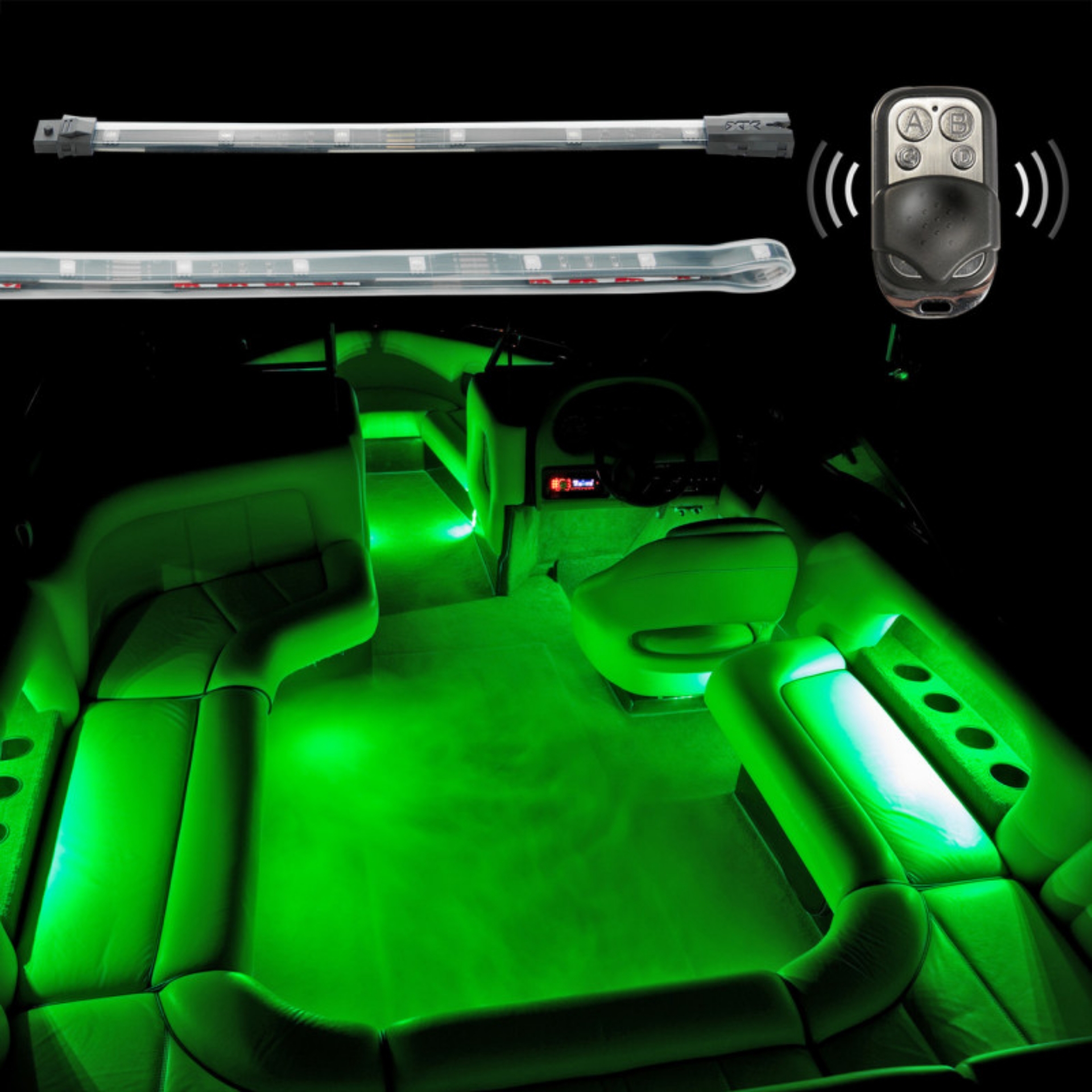 Picture of XK Glow Flex Strips2 Million Color XKGLOW LED Accent Light Marine-Boat Kit 4x 36In Strips + 4x10In