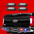 Picture of XK Glow Strobe Pod Lights w- Traffic Modes Ultra LEDs Multiple Modes + Solid On - Red + Blue 4pc