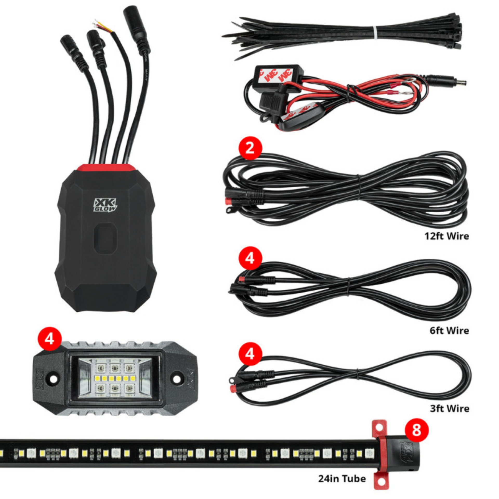 Picture of XK Glow RGBW Addressable LED Underglow Kits Advanced XKalpha App Controlled