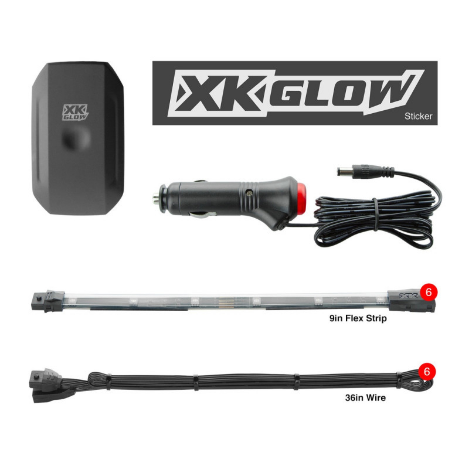 Picture of XK Glow New Style XKchrome Car Interior Mini Kit w- Dual-Mode Dash Mount Controller 6x10In