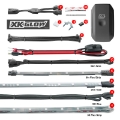 Picture of XK Glow Strip Million Color XKCHROME App Undercar Kit 8x24In Tube + 6x10In Strip + 4x36In