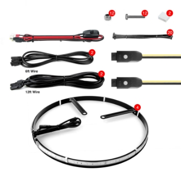 Picture of XK Glow Wheel Ring Light Kit XKchrome App controlled w- Turn Signal Function 4pc 15In