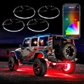 Picture of XK Glow Adjustable Wheel Ring Light Kit w- Dual-Mode Dash Mount Controller 4PC 15-18In