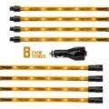 Picture of XK Glow Tube Single Color Underglow LED Accent Light Car-Truck Kit Amber - 8x24In