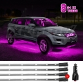 Picture of XK Glow Tube Single Color Underglow LED Accent Light Car-Truck Kit Pink - 8x24In
