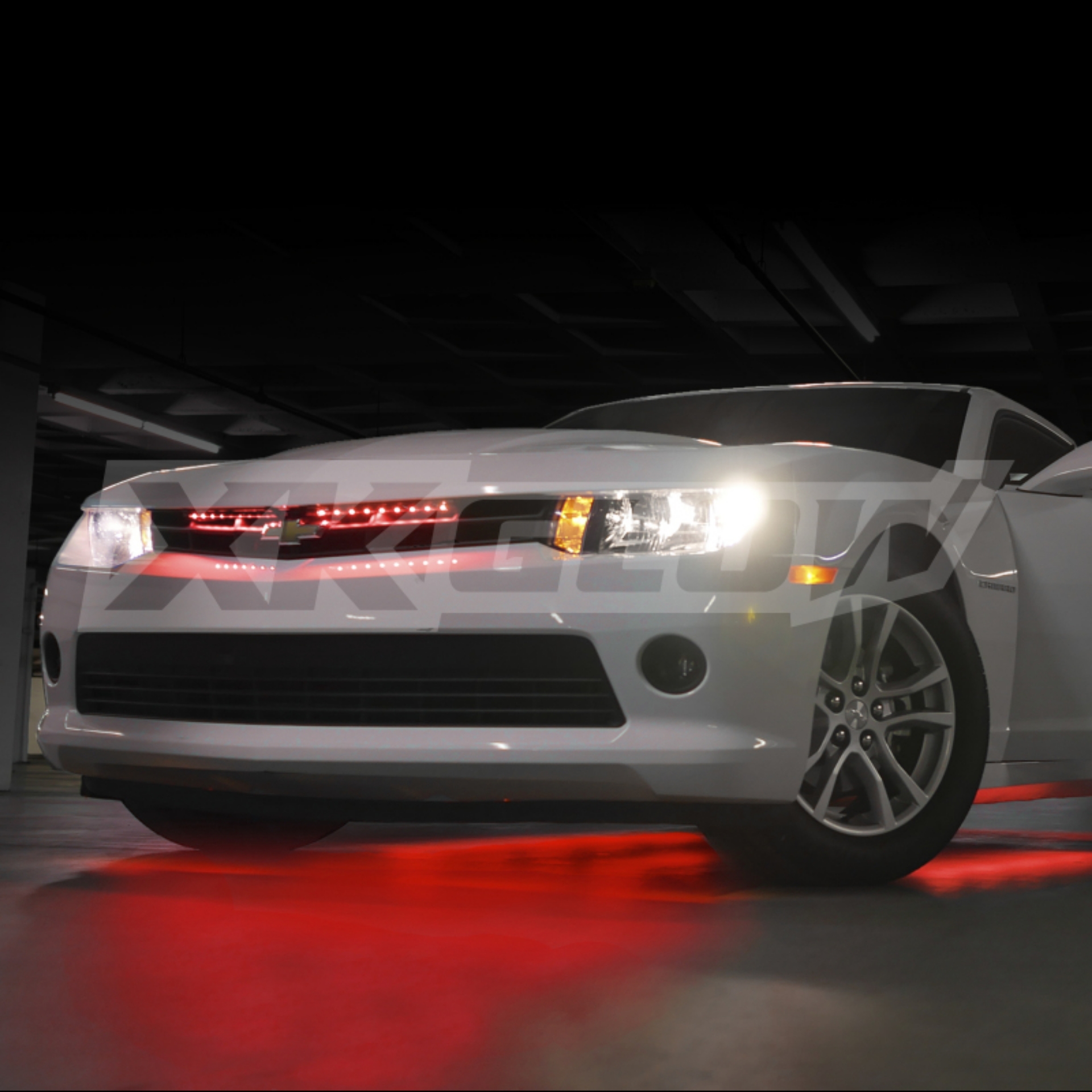 Picture of XK Glow Tube Single Color Underglow LED Accent Light Car-Truck Kit Red - 8x24In