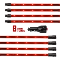Picture of XK Glow Tube Single Color Underglow LED Accent Light Car-Truck Kit Red - 8x24In