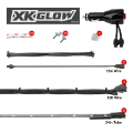 Picture of XK Glow Tube Single Color Underglow LED Accent Light Car-Truck Kit Red - 8x24In