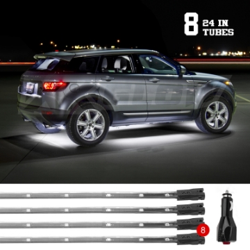 Picture of XK Glow Tube Single Color Underglow LED Accent Light Car-Truck Kit White - 8x24In
