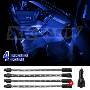 Picture of XK Glow Single Color XKGLOW UnderglowLED Accent Light Car-Truck Kit Blue - 4x8In