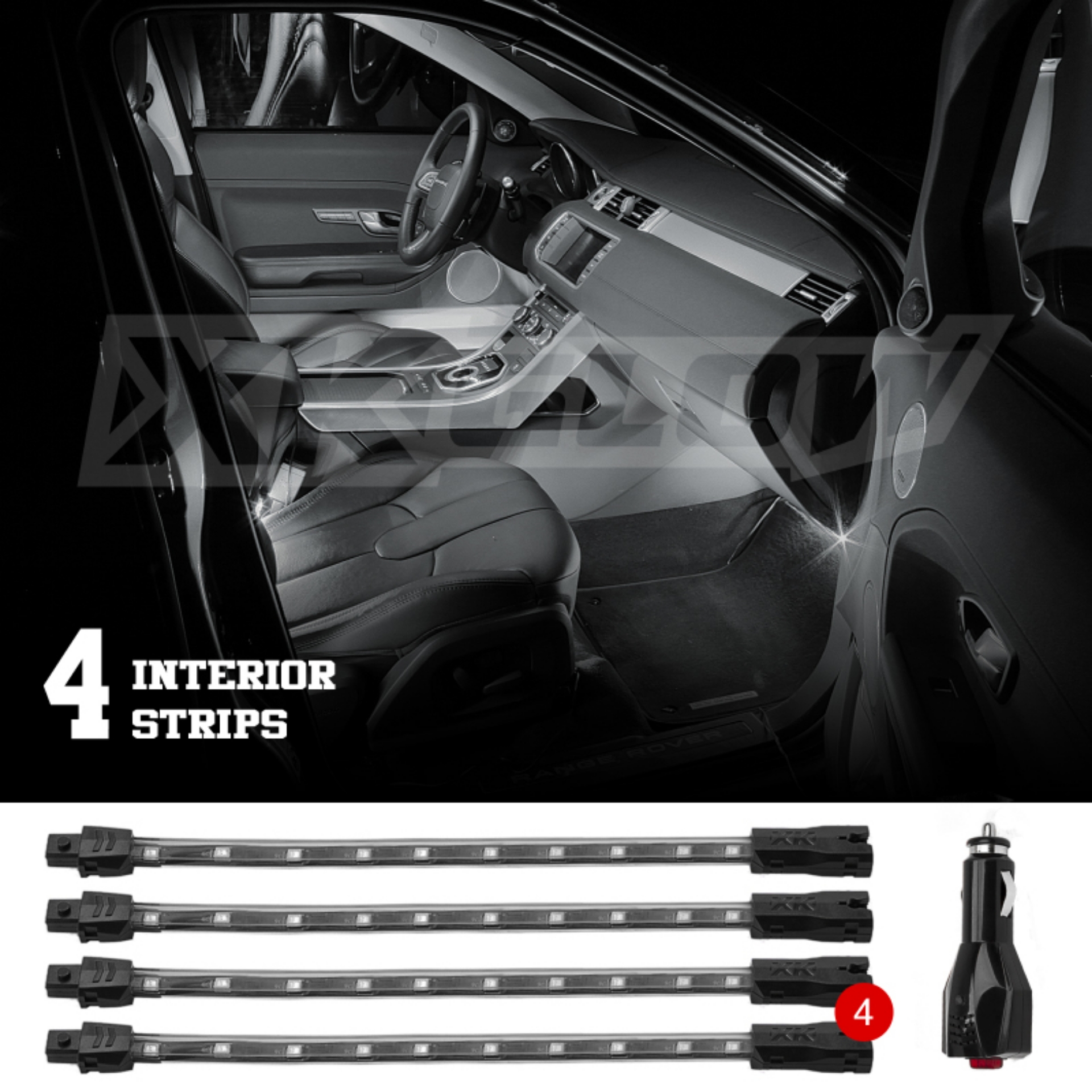 Picture of XK Glow Single Color XKGLOW UnderglowLED Accent Light Car-Truck Kit White - 4x8In